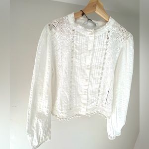 Zara Limited Edition “The Emmy blouse” NWT women’s long sleeve top- size medium